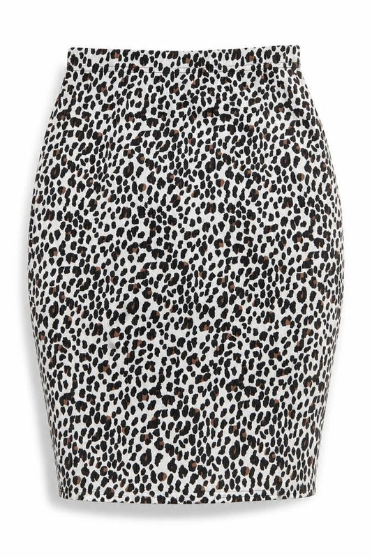PRETTYLITTLETHING Womens Multicoloured Animal Print Polyester Mini Skirt Size 8
