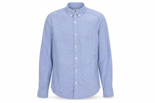 Next Mens Blue  Cotton  Button-Up Size S Collared Button