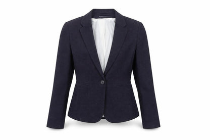 H&M Womens Blue Polka Dot Polyester Jacket Blazer Size 4