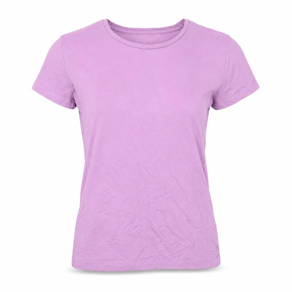 Dunnes Stores Womens Pink  Cotton Basic T-Shirt Size 6 Round Neck