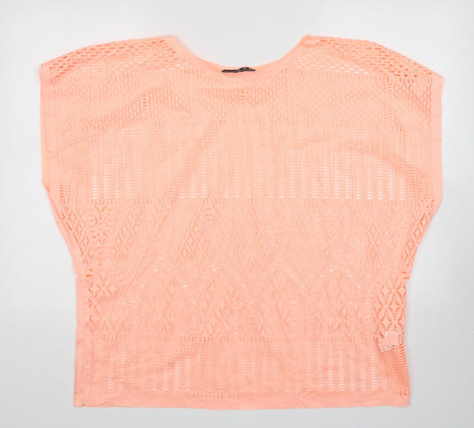 Atmosphere Womens Pink  Polyester Basic T-Shirt Size M Round Neck