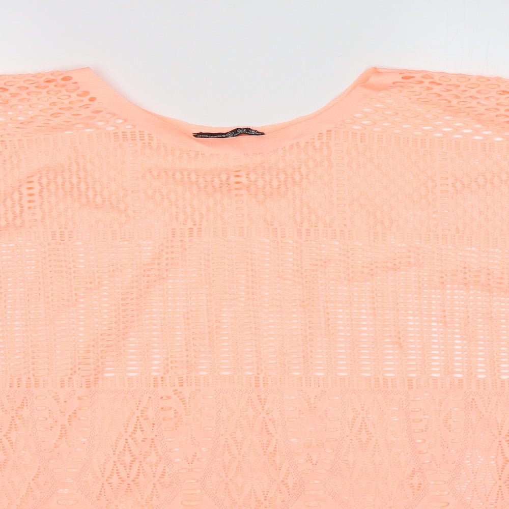 Atmosphere Womens Pink  Polyester Basic T-Shirt Size M Round Neck