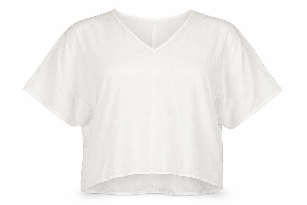 Shein  Womens White  Polyester Basic Blouse Size XL V-Neck