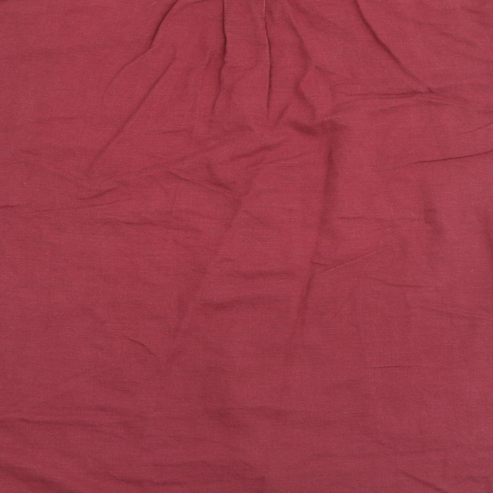 Gap Mens Red  Polyester  Button-Up Size L Collared Button