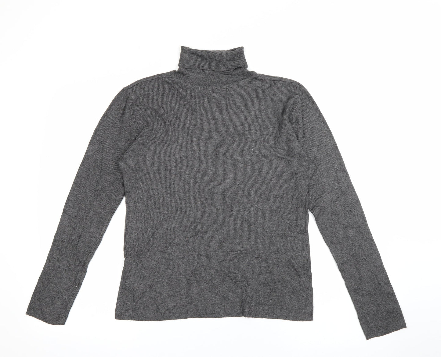 Primark Womens Green Roll Neck  Viscose Pullover Jumper Size 12