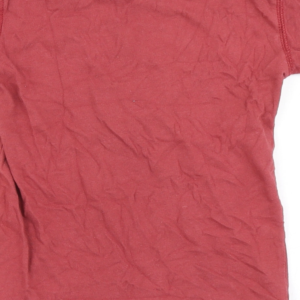 Sailing Team Boys Red Batik 100% Cotton Basic T-Shirt Size 4 Years Round Neck Pullover