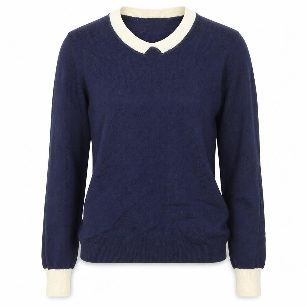 Dickins & Jones Womens Blue Crew Neck  Nylon Pullover Jumper Size S