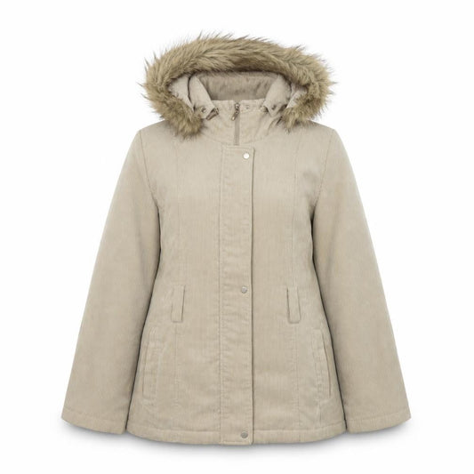 Klass Womens Beige   Parka Coat Size 12  Zip