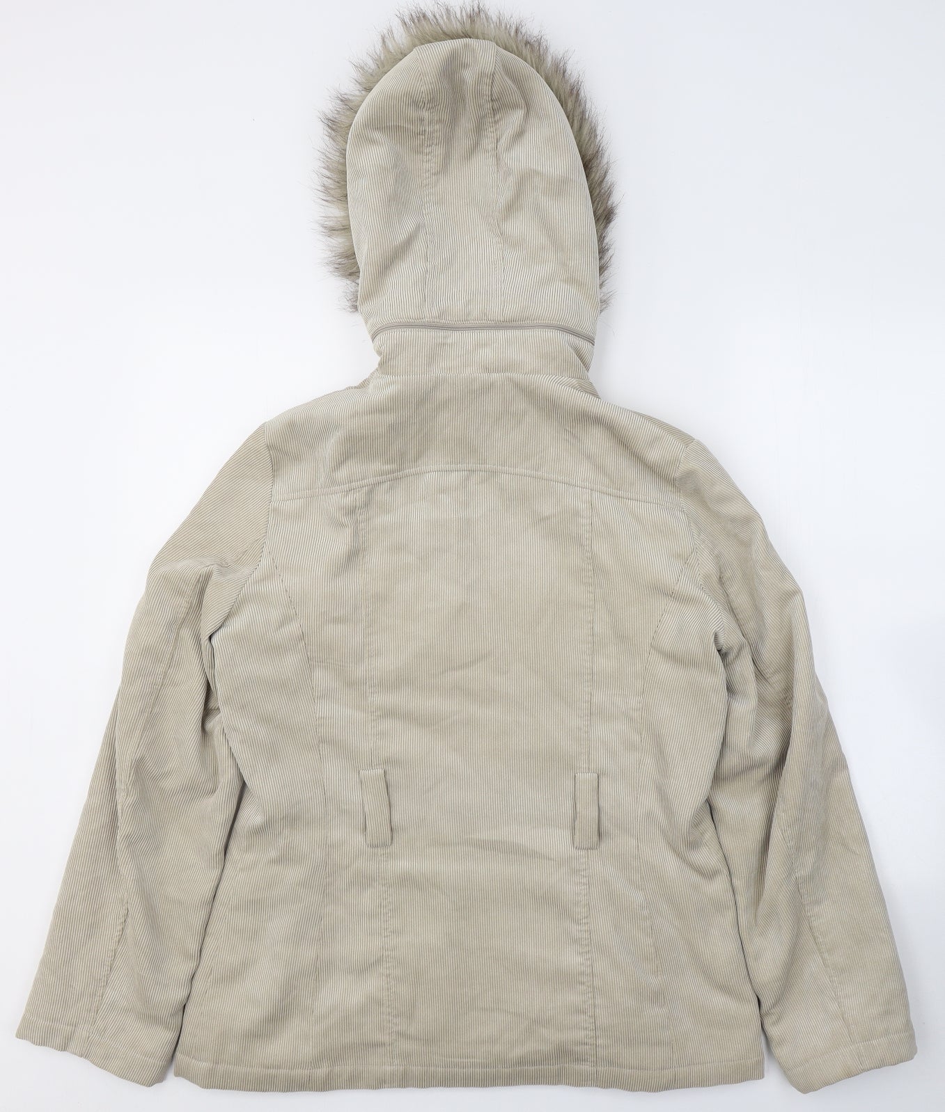Klass Womens Beige   Parka Coat Size 12  Zip