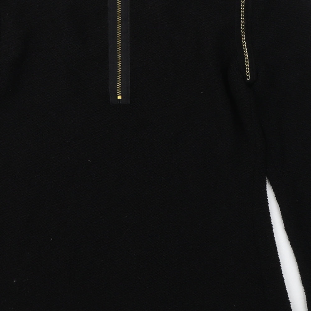 Limited Collection Womens Black  Cotton Jersey Blouse Size 8 Round Neck