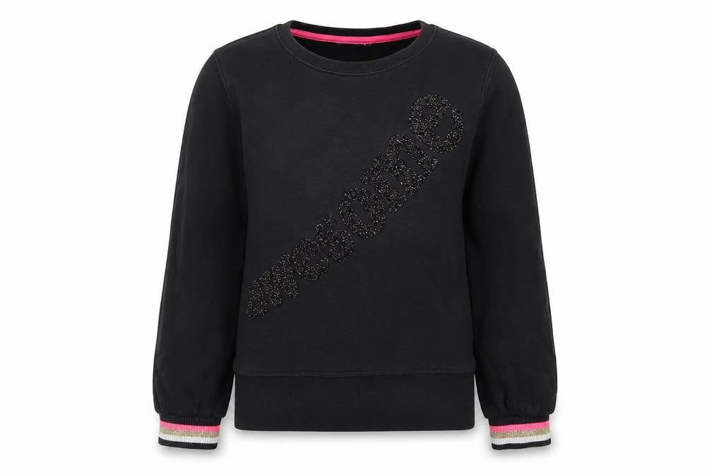 Marks & Spencer Girls Black  Cotton Pullover Sweatshirt Size 11-12 Years   - awesome