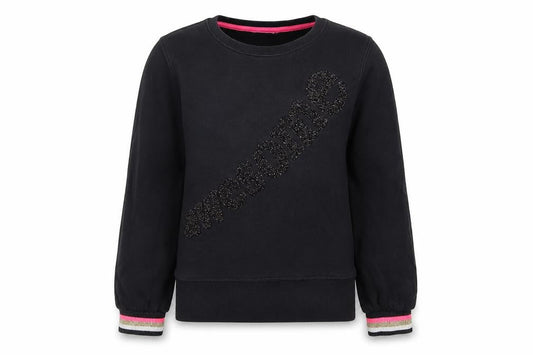 Marks & Spencer Girls Black  Cotton Pullover Sweatshirt Size 11-12 Years   - awesome