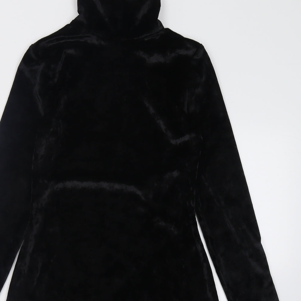 Kimchi Blue Womens Black  Polyester A-Line  Size XS  High Neck Pullover