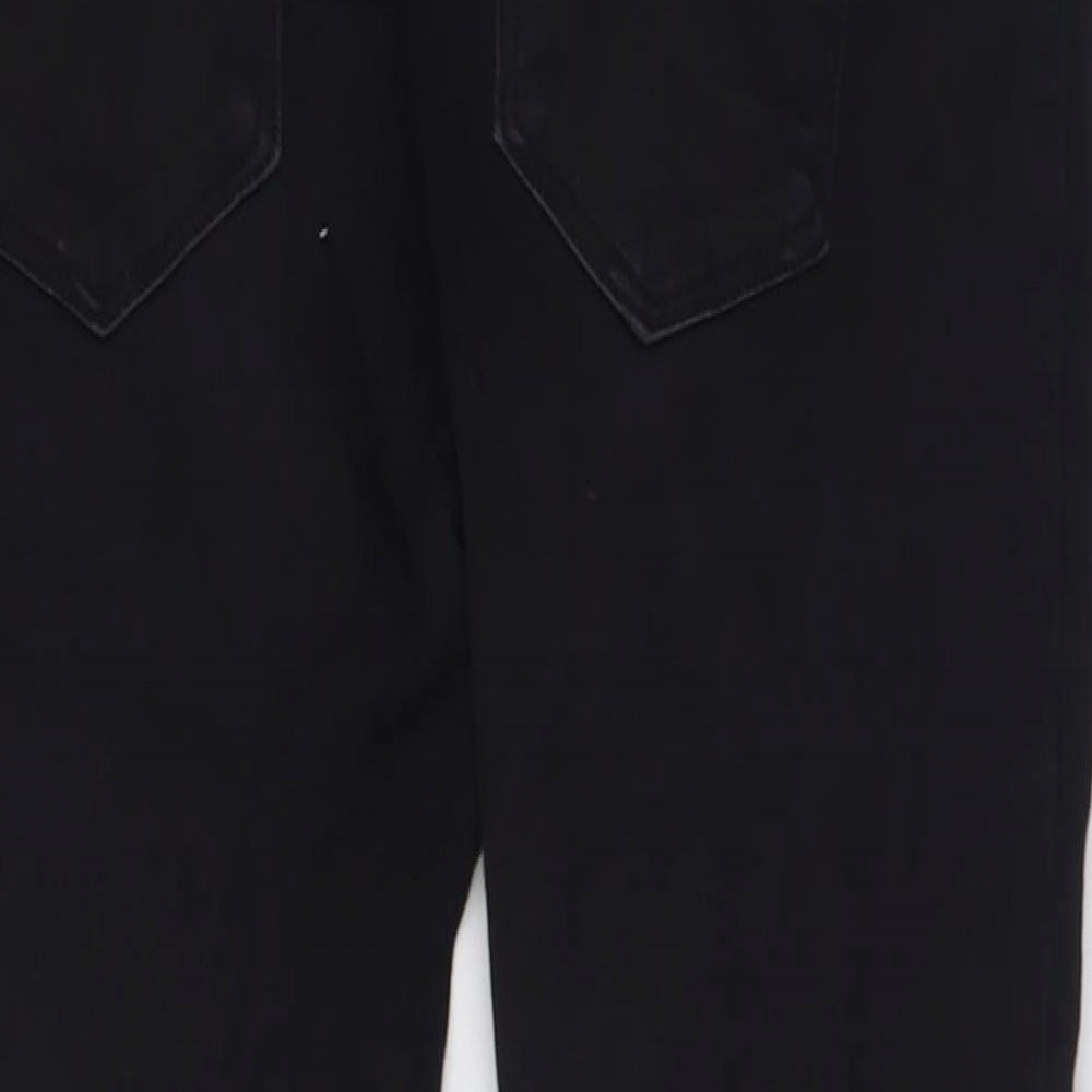 Dorothy Perkins Womens Black  Cotton Skinny Jeans Size 8 L28 in Regular Button