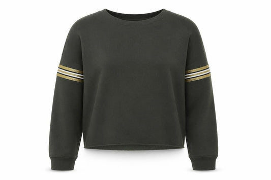 Primark Womens Green  Polyester Pullover Sweatshirt Size 8  Pullover - Crop