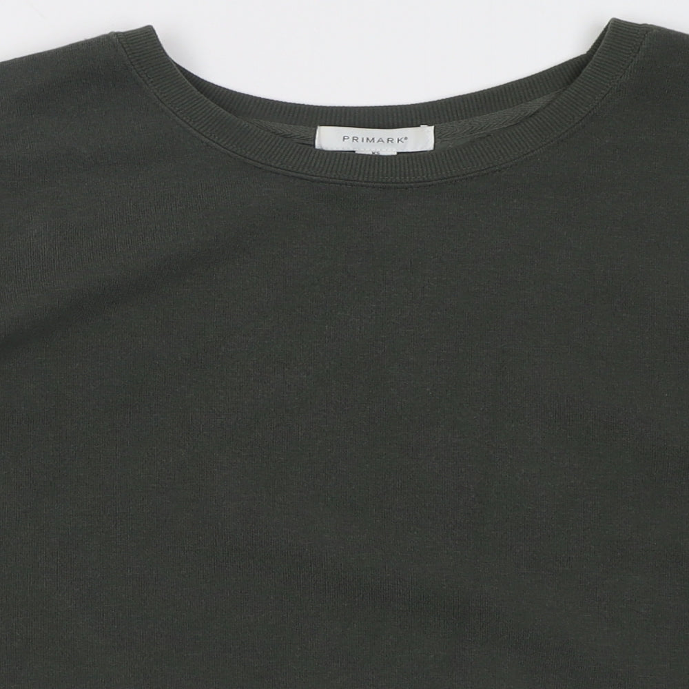Primark Womens Green  Polyester Pullover Sweatshirt Size 8  Pullover - Crop