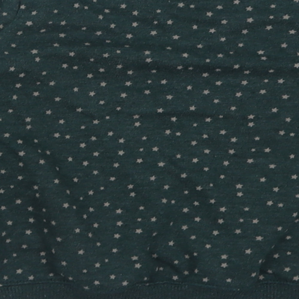 NEXT Girls Green Geometric Cotton Pullover Sweatshirt Size 8 Years  Pullover - Star Pattern