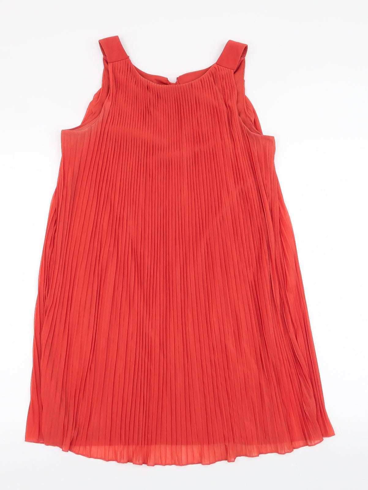 Miss Selfridge Womens Orange  Polyester Trapeze & Swing  Size 8  Round Neck Tie