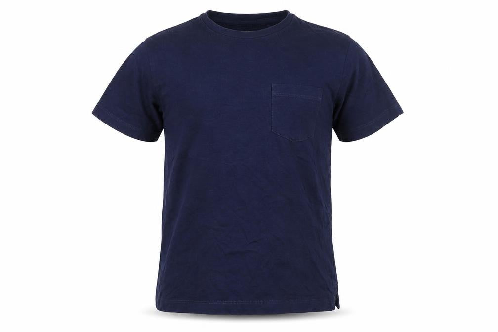 Next Boys Blue  100% Cotton Basic T-Shirt Size 7 Years Round Neck Pullover