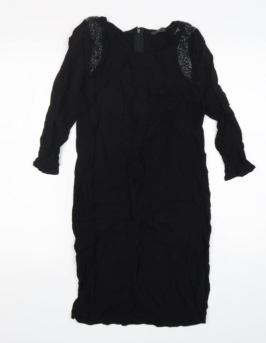 Glassons Womens Black  Viscose Mini  Size 8  Round Neck