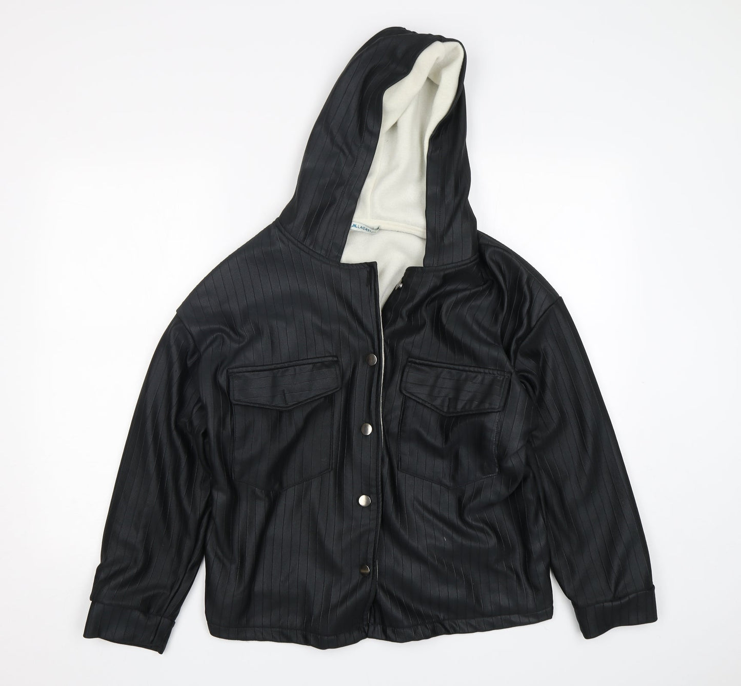 Lacati Womens Black   Jacket  Size L  Button