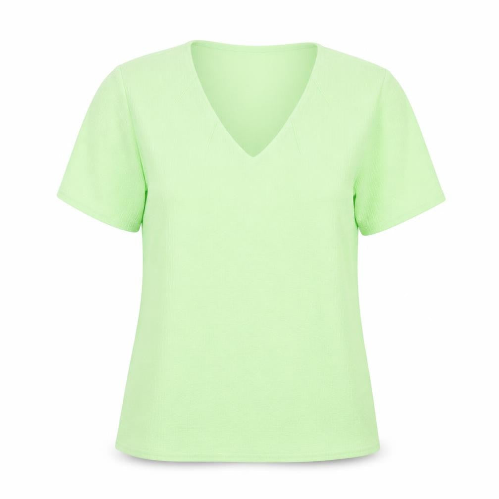 Gerard Womens Green  Polyester Basic Blouse Size 14 V-Neck
