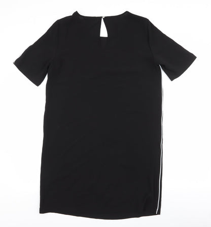 Only Womens Black  Polyester Pencil Dress  Size 10  Round Neck Button