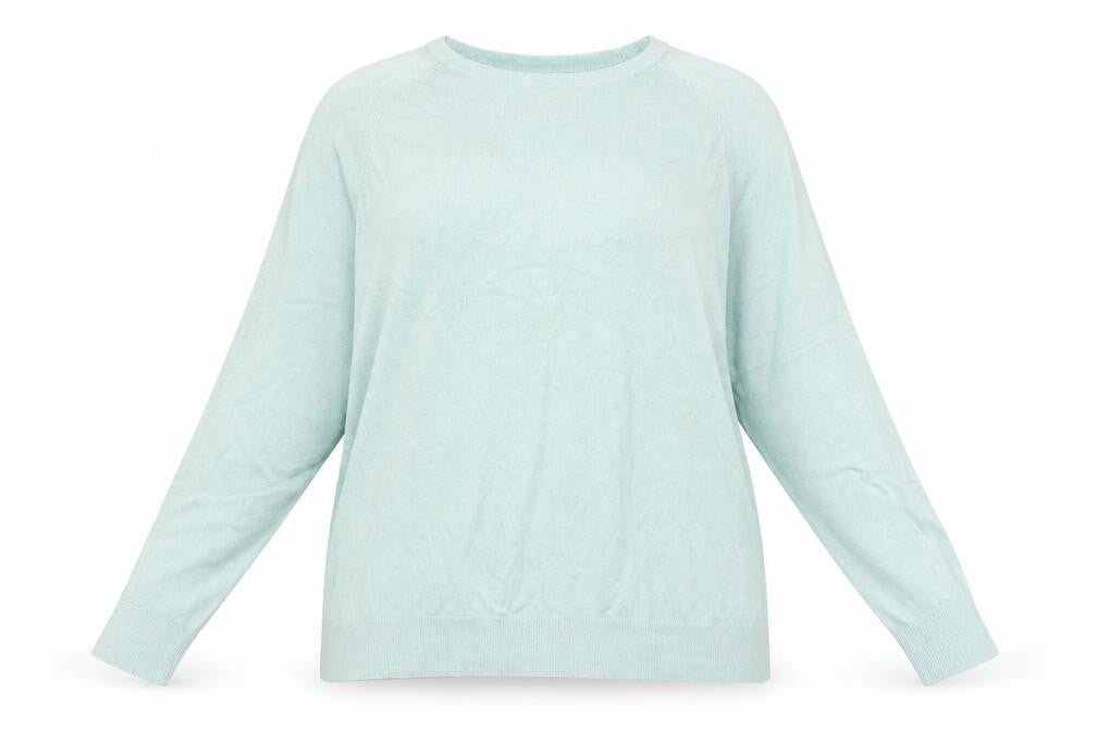 Dunnes Stores Womens Blue Round Neck  Viscose Pullover Jumper Size XL