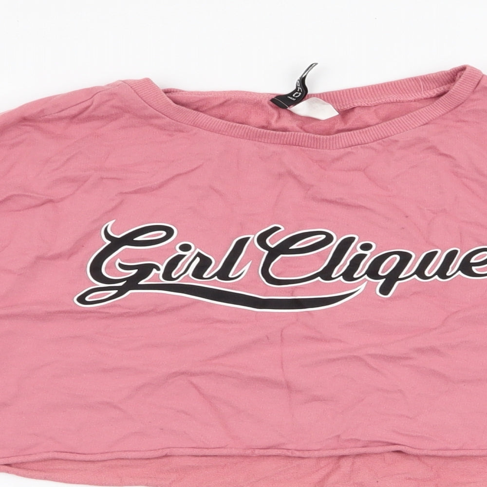 Divided by H&M Womens Pink  100% Cotton Pullover Sweatshirt Size M  Pullover - Girl Clique