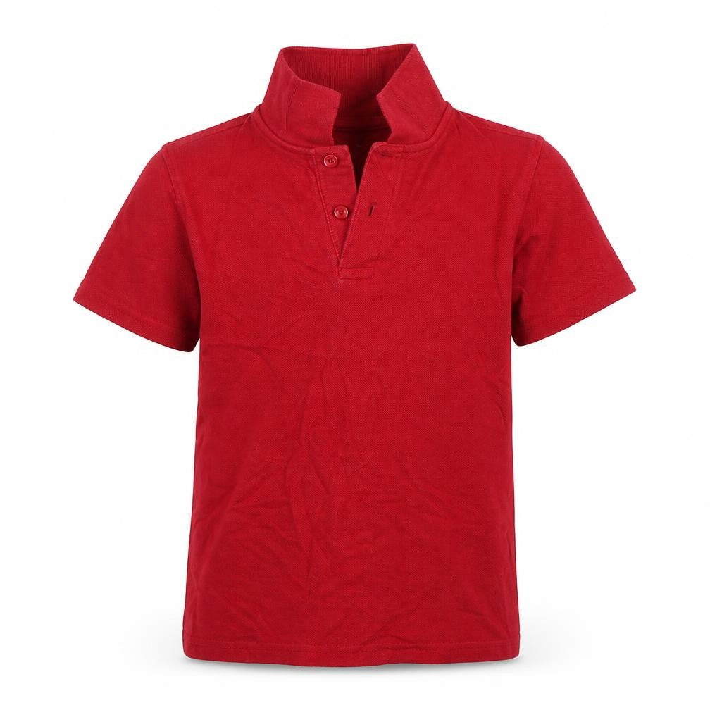 F&F Boys Red  Cotton Basic Polo Size 7-8 Years Collared Pullover