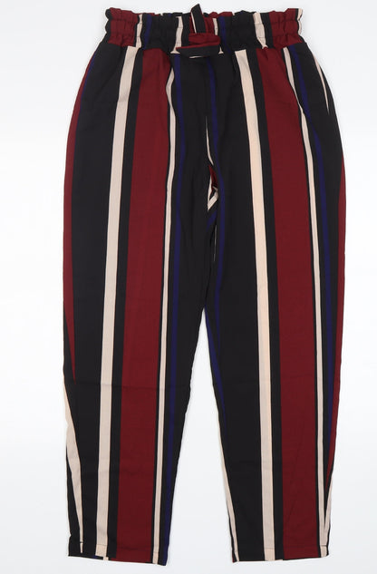 SHEIN Womens Multicoloured Striped Polyester Trousers  Size L L30 in Regular