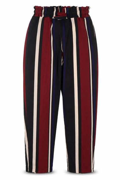 SHEIN Womens Multicoloured Striped Polyester Trousers  Size L L30 in Regular