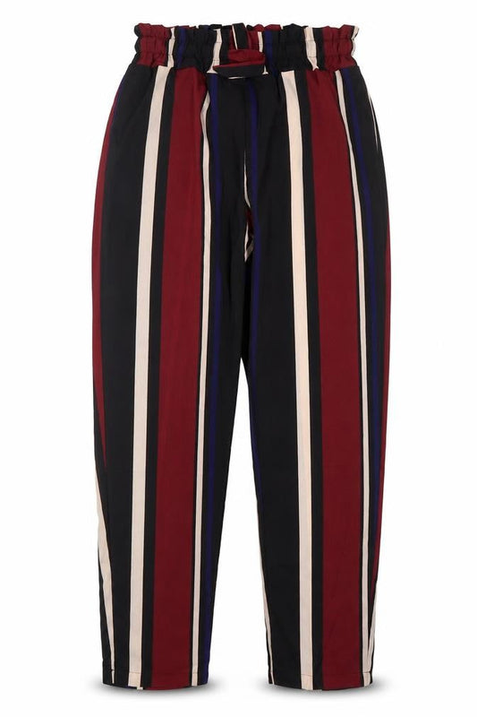 Shein  Womens Multicoloured Striped Polyester Trousers  Size L L30 in Regular