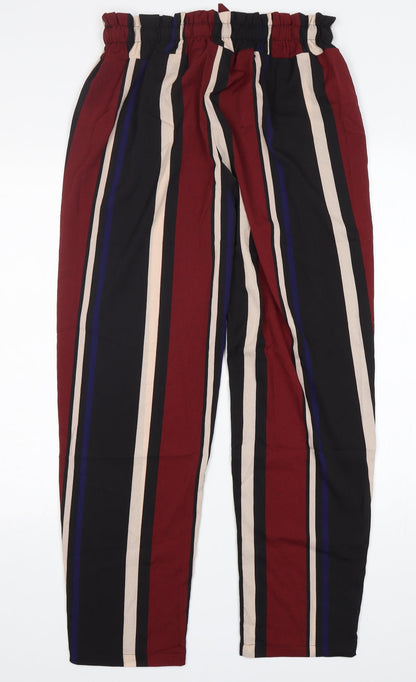 SHEIN Womens Multicoloured Striped Polyester Trousers  Size L L30 in Regular