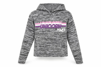 Very Girls Grey  Polyester Pullover Hoodie Size 12 Years