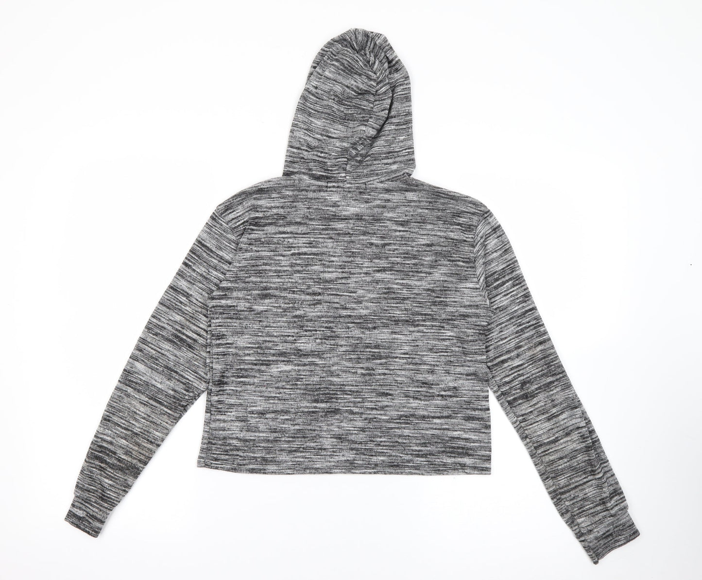Very Girls Grey  Polyester Pullover Hoodie Size 12 Years