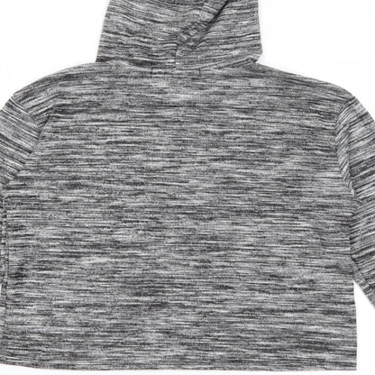 Very Girls Grey  Polyester Pullover Hoodie Size 12 Years