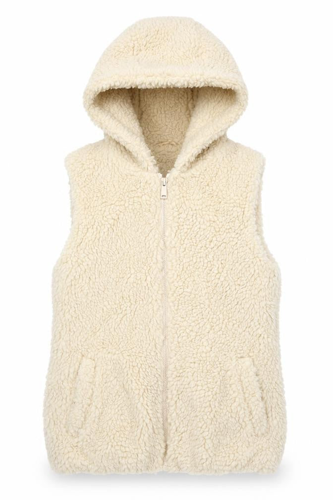 Primark Womens White   Gilet Jacket Size 4  Zip