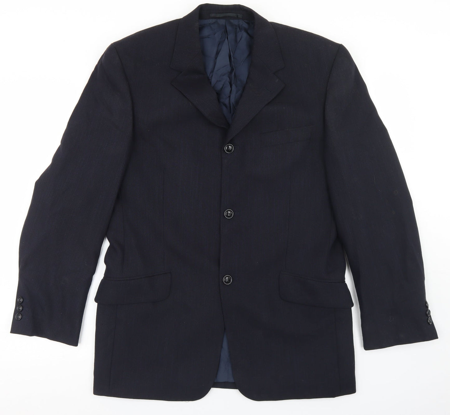 REMUS Mens Blue  Wool Jacket Blazer Size 38
