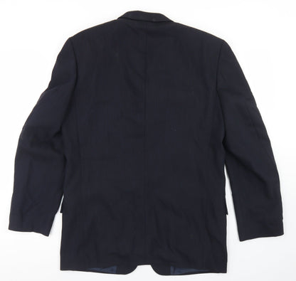 Remus Uomo Mens Blue  Wool Jacket Blazer Size 38