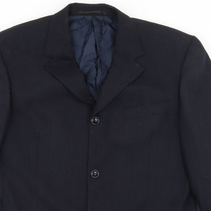 Remus Uomo Mens Blue  Wool Jacket Blazer Size 38