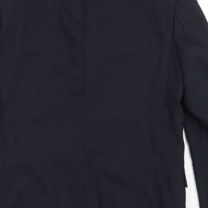 Remus Uomo Mens Blue  Wool Jacket Blazer Size 38