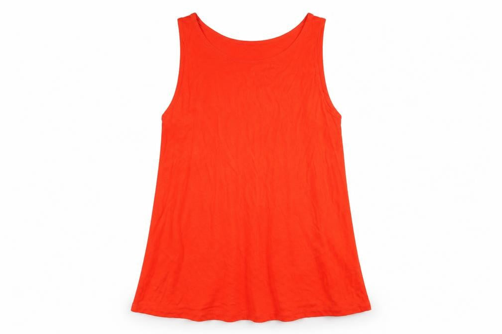 H&M Womens Red  Viscose Basic T-Shirt Size S Round Neck