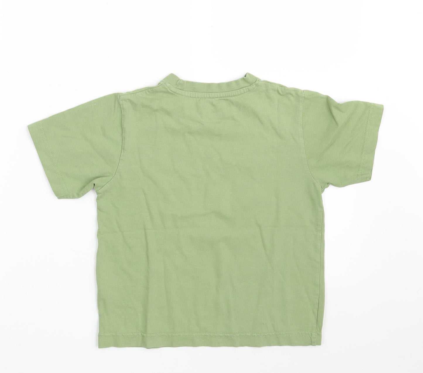 Matalan Boys Green  100% Cotton Basic T-Shirt Size 4-5 Years Round Neck  - Vintage Athletics