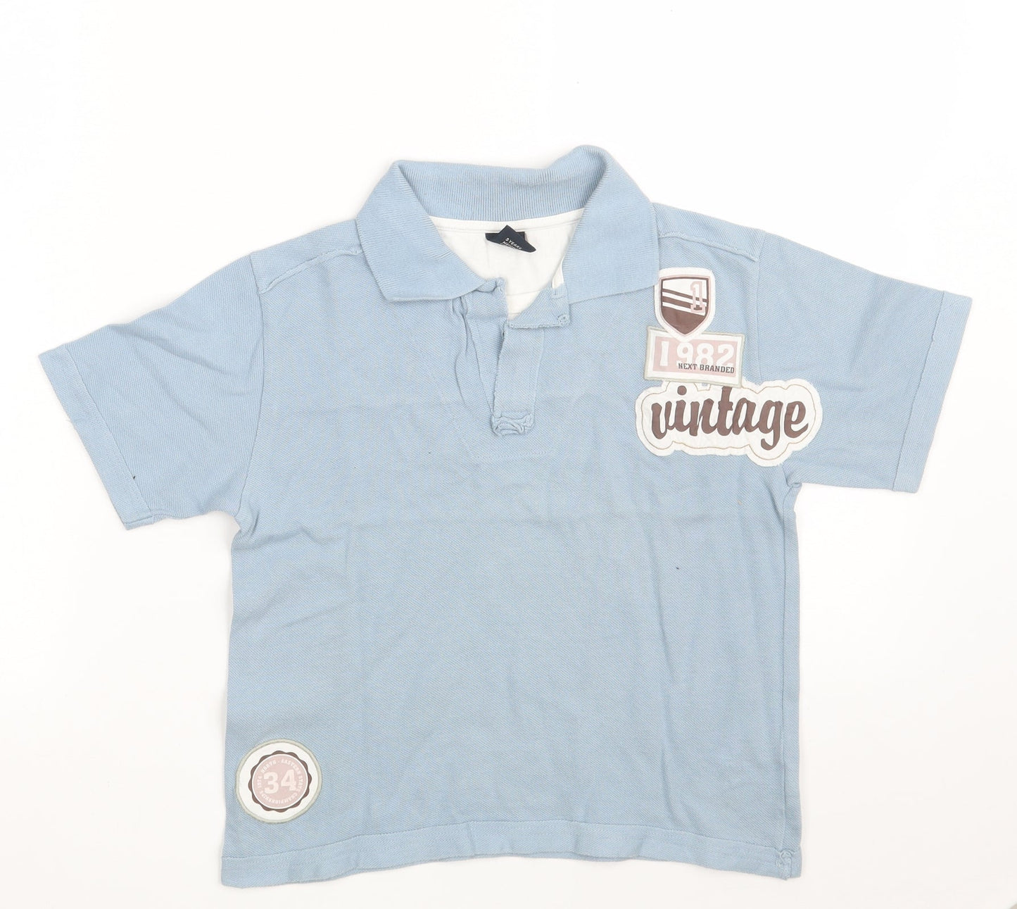 NEXT Boys Blue  100% Cotton Pullover Polo Size 5 Years Collared