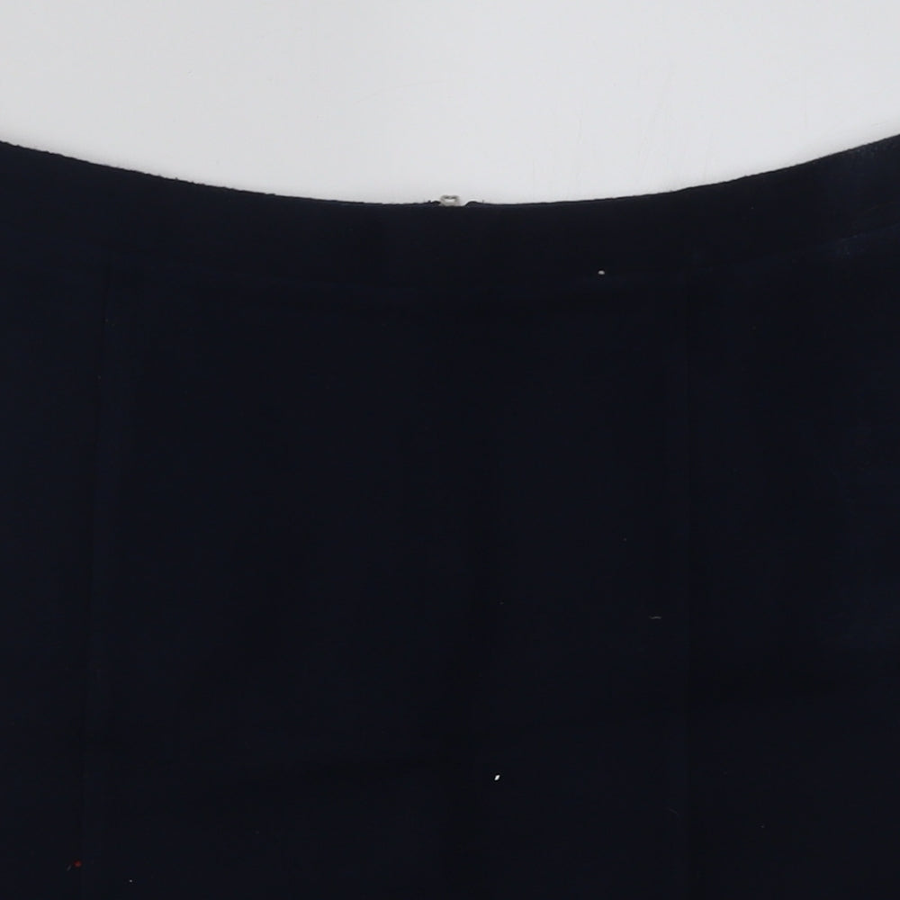TU Womens Blue  Polyester A-Line Skirt Size 12   Zip