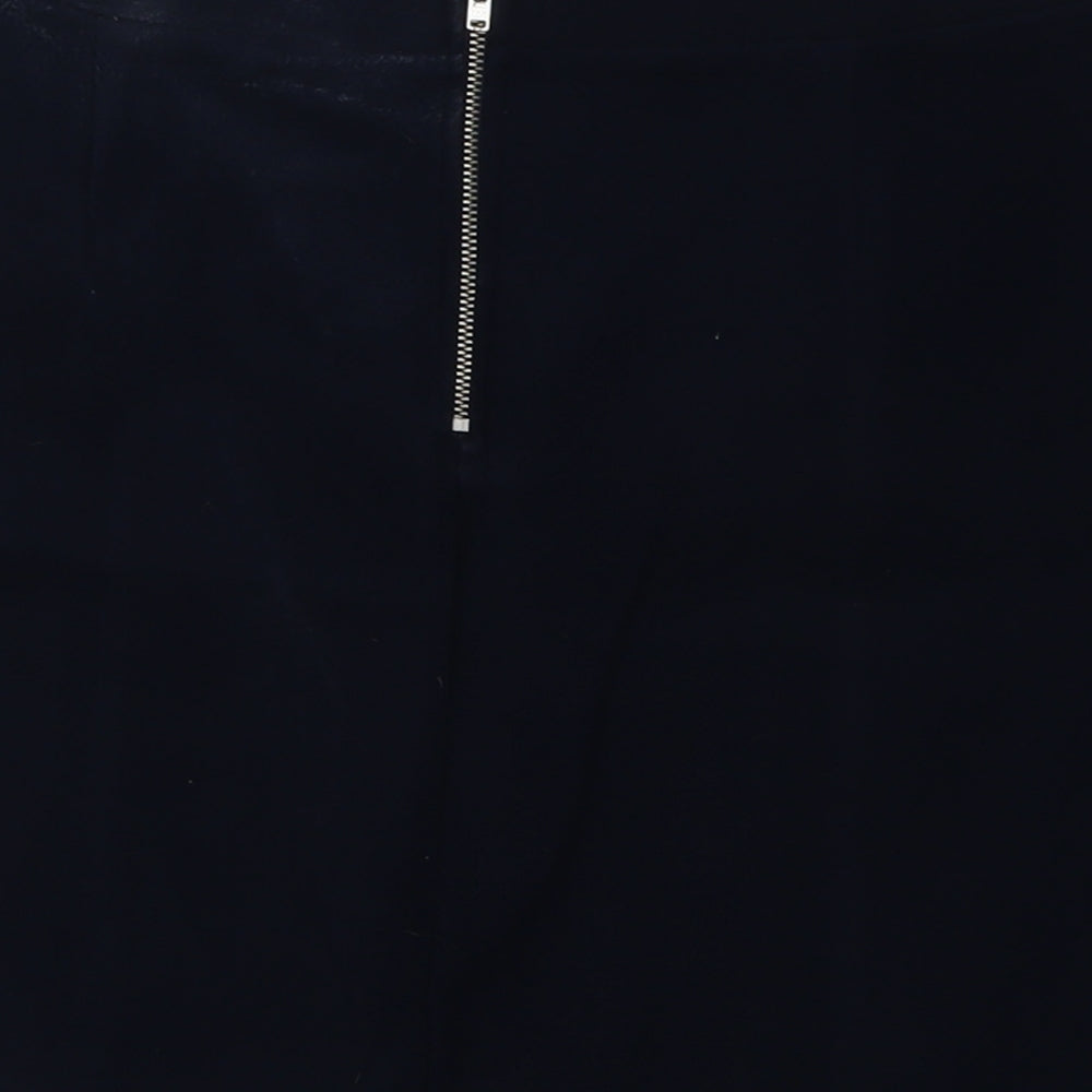 TU Womens Blue  Polyester A-Line Skirt Size 12   Zip