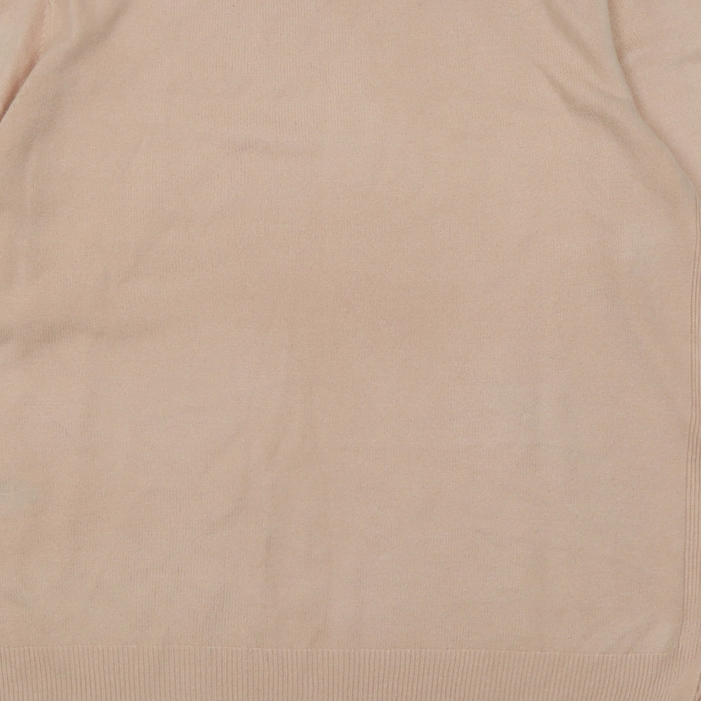 Primark Womens Pink Crew Neck  Acrylic Pullover Jumper Size 12