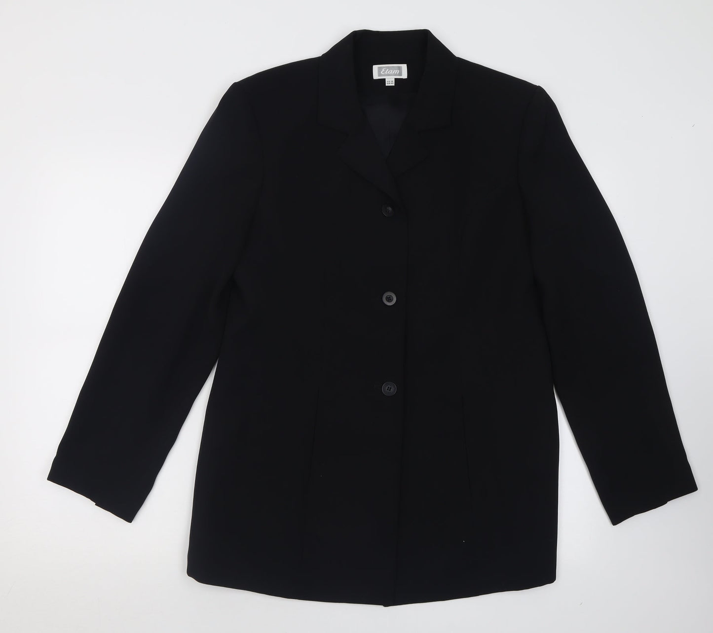 Etam Womens Black   Jacket Blazer Size 14  Button