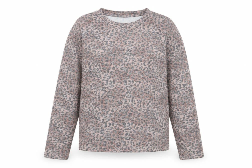 Marks & Spencer Womens Brown Round Neck Animal Print Viscose Pullover Jumper Size 10
